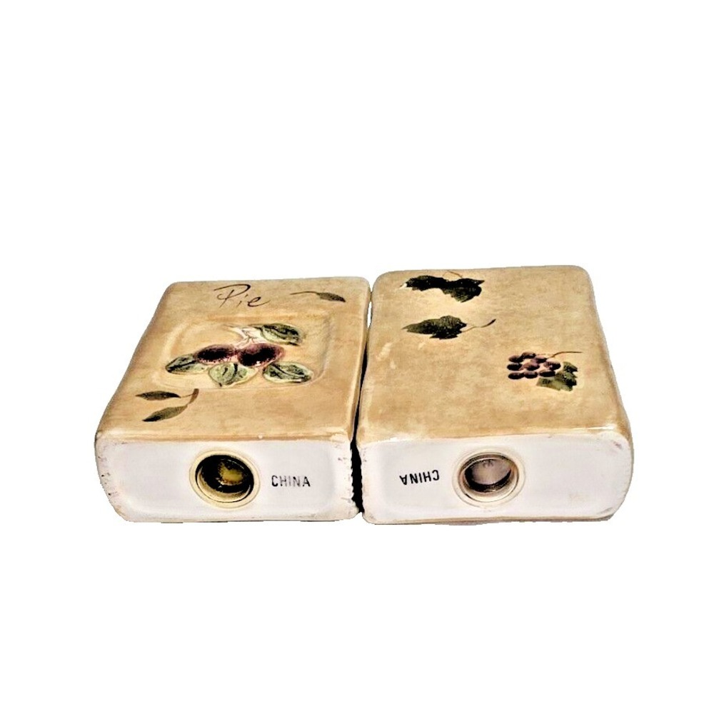 Ceramic Salt Pepper Shakers Floral Decor Cheri Blum‎ Cortland Fifth Avenue - Picture 6 of 6